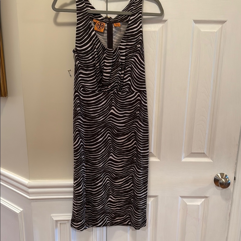 Tory Burch Black and White Striped Top